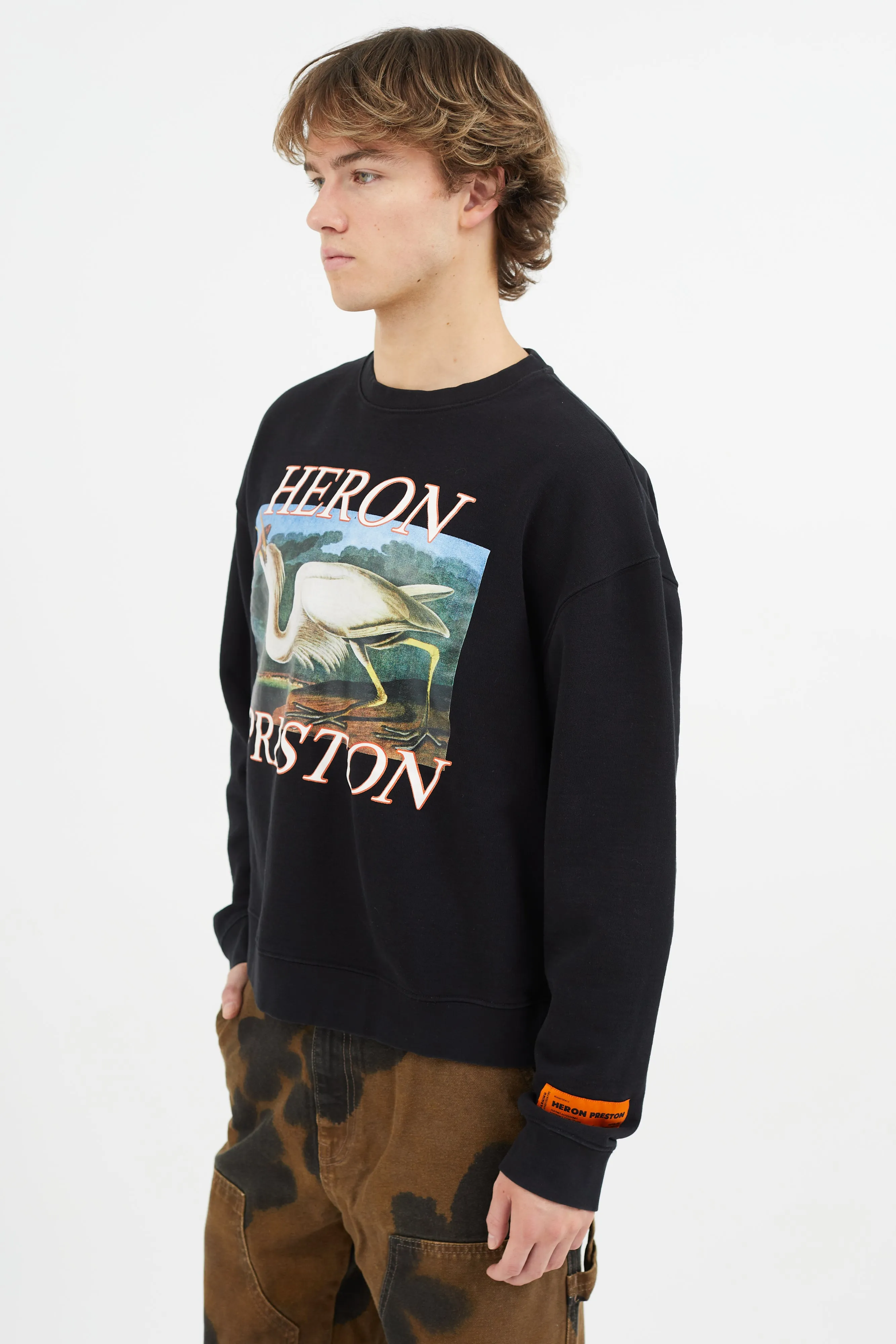 Black & Multicolour Graphic Print Sweatshirt