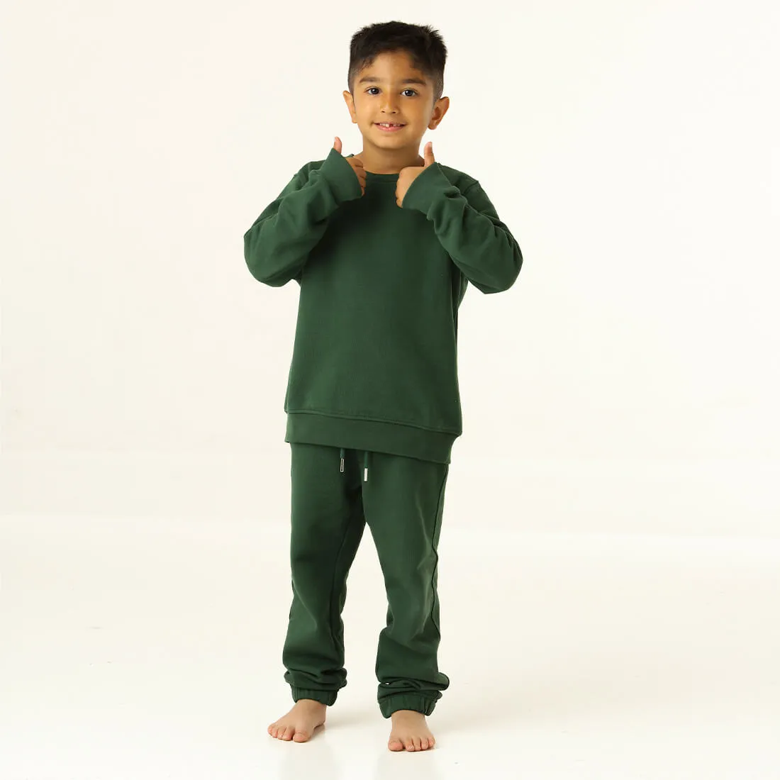 Crewneck dark green kids