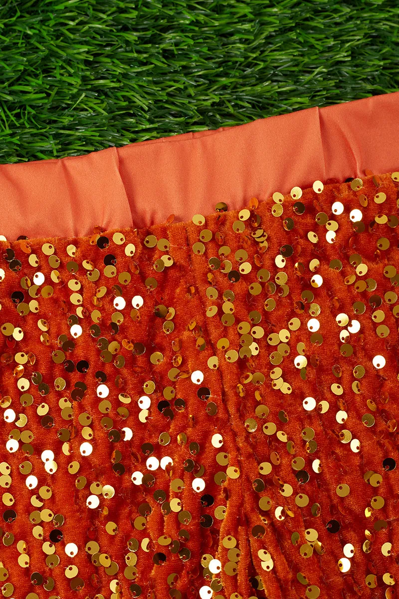 Girls sequins orange bell bottoms. PNG50113002 WEN