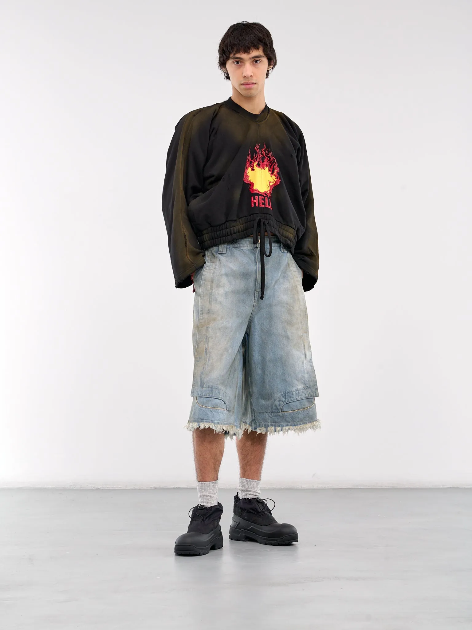 Hell Trouser Sweatshirt (242-6000-J024-BLACK-ORANGE-SUN)