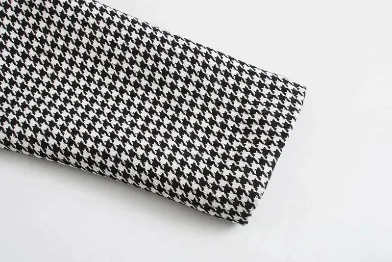 HOUNDSTOOTH CROPPED BLAZER