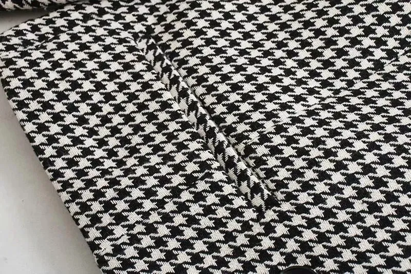 HOUNDSTOOTH CROPPED BLAZER