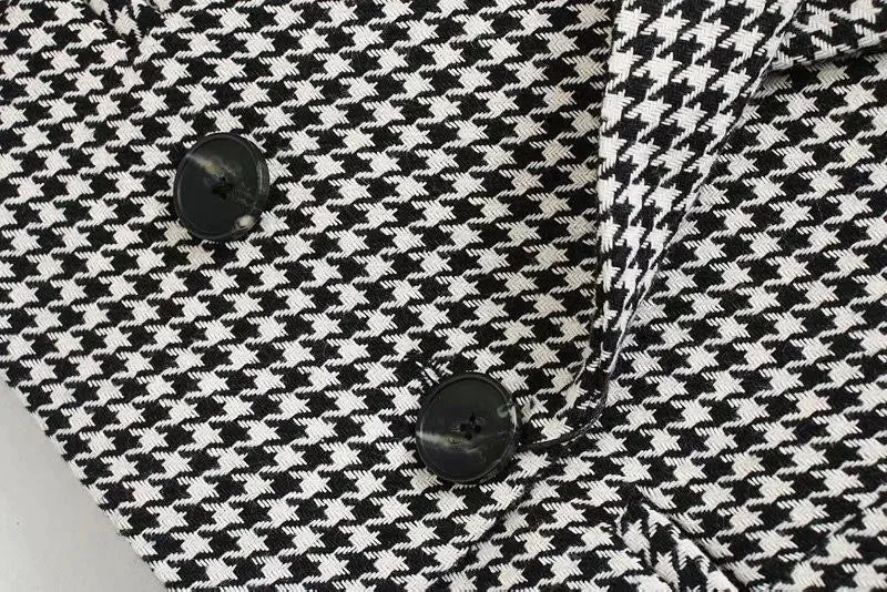 HOUNDSTOOTH CROPPED BLAZER
