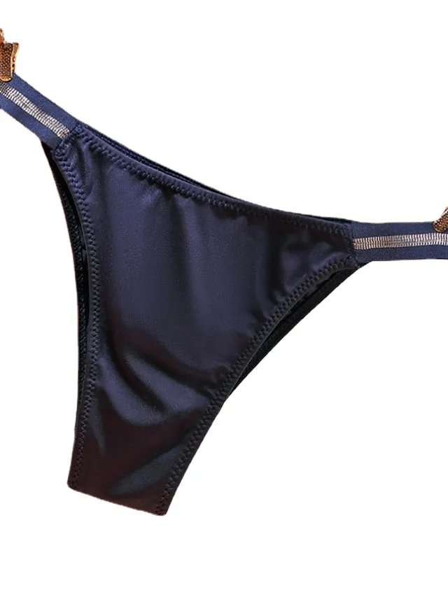 Sexy Thongs for Women Seamless Stretch Hip Lift Panties Low Rise Lingerie Ice Silk Briefs Bikini Underwear