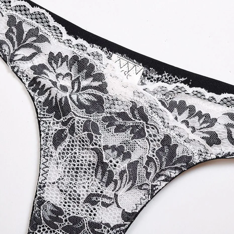 VenusFox Lynmiss Sexy Lingerie Set Women Underwear Lace Sensual Lingerie Erotic Bra Panties Suit Female Sex Flower Rose Underwear Suit