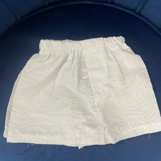 White Seersucker Shorts